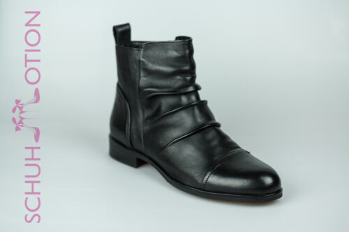 Schuhmotion Ankle Boots Raffung schwarz 1